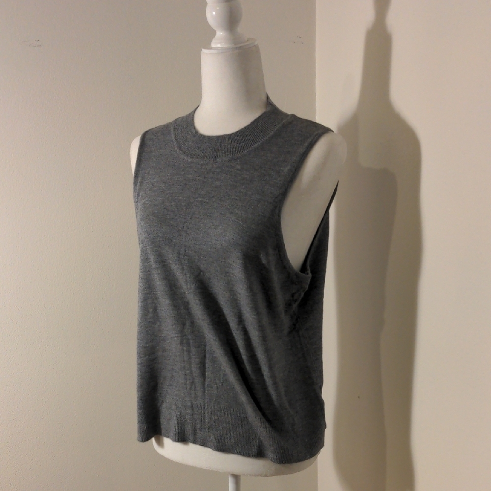 Express Gray Sleeveless Muscle Tee Sweater